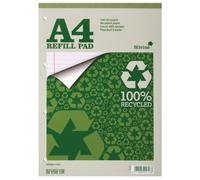 Silvine A4 Refill Pad Recycled Ruled 160 Pages Green (Pack 6) - RE4FM