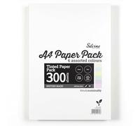 Silvine A4 Tinted Paper for SEN & Dyslexia, 300 Sheets in 6 Colours, Plain