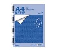 Silvine A4+ Wirebound Card Cover Notebook Fsc Ruled 160 Pages Blue (Pack 5) - Fsctw80