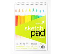 Silvine A4+ Wirebound Sketch Pad. 60 Pages (30 Sheets) 170gsm Smooth Cartridge Paper. Ref 472