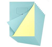 Silvine A4+ Yellow Paper Dyslexia Exercise Book Pack of 10 | 48 12mm Square Pages, 80gsm Tinted Paper for SEN Supportive Learning & Memory Aid