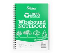 Silvine A5 100% Recycled Wirebound Notebook, Lined 104 Pages 70gsm [Single]