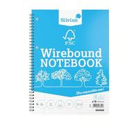 Silvine A5 Everyday FSC Twin Wire Notebook - Ruled 8mm Feint, 160 pages of FSC Certified Paper. Ref FSCTWA5