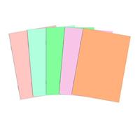 Silvine A5 Pastel Coloured Sketchbooks in 5 Assorted Colours - 40 Pages (20 Sheets) 140gsm Textured White Cartridge Paper [Pack of 10]