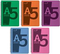 Silvine A5 Twin Wirebound Notebook 5.83"X8.27"-160 Pages, Assorted Cover Colors