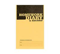 Silvine Homework Diary With Printed Layout A6 84 Page Yellow (Pack 20)