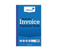 Silvine Carbonless Duplicate Invoice Book 210x127mm (6 Pack)