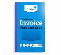 Silvine Carbonless Duplicate Invoice Book - Numbered 1-100 with index sheet (210 x 127mm)