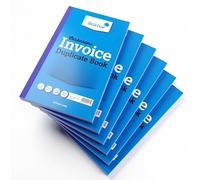Silvine Carbonless Duplicate Invoice Book - Numbered 1-100 with index sheet (211.5 x 125.5mm) [Pack of 6]