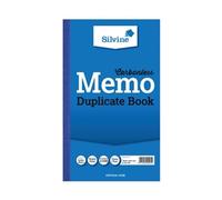 Silvine Carbonless Duplicate Memo Book 210x127mm (Pack of 6) 701-T