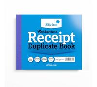 Silvine Carbonless Duplicate Receipt Book - Numbered 1-100 with index sheet (102 x 127mm)