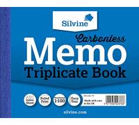 Silvine Carbonless Triplicate Memo Book - Numbered 1-100 with index sheet (102 x 127mm)