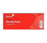Silvine Cheque Book Style 40 Sheets Receipt Book in Red Silvine Red