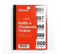 Silvine Cloakroom/Raffle Tickets, Numbered 1-1000