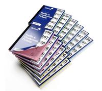 Silvine Cloakroom/Raffle Tickets, Numbered 1-500 with Security Numbering. Ref CRT500 [Pack of 12], Blue