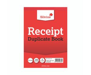Silvine Dup Receipt Book 230 PK12