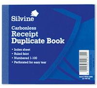 Silvine Duplicate Book Carbonless Receipt 1-100 106.5x125.5mm Ref 720-P [Pack of 5]