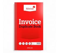 Silvine Duplicate Invoice Book 611, Numbered 1-100, Ruled & Perforated, 210 x 127mm, 100 Sheets