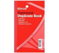 Silvine Duplicate Large Feint 200 Sheets Statement Book (Pack Of 6) in White Silvine White