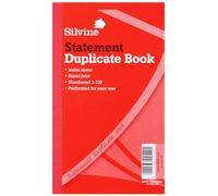 Silvine Duplicate Large Feint 200 Sheets Statement Book (Pack Of 6) in White Silvine White