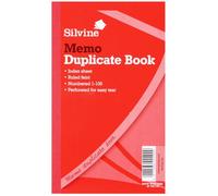 Silvine Duplicate Large Memo Book (Pack Of 6) Clear (One Size)