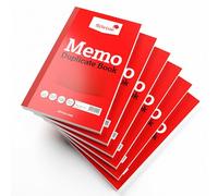 Silvine Duplicate Memo Book - Numbered 1-100 with index sheet (211.5 x 125.5mm) [Pack of 6]