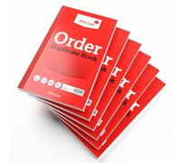 Silvine Duplicate Order Book 210 x 127 mm – Numbered 1-100 with Index Sheet – Pack of 6