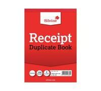 Silvine Duplicate Receipt Book 105x148mm Gummed Pack of 12 230