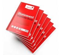 Silvine Duplicate Statement Book - Numbered 1-100 with index sheet (210 x 127mm) [Pack of 6]