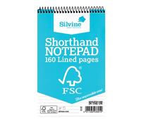 Silvine Envrion Shorthand Notebook 127x203mm (Pack of 10) FSC160 + FREE FINCHLEY REFILL PEN