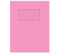 Silvine Exercise Book 229 x 178mm Plain Pink (10 Pack)