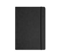 Silvine Executive Notebook Soft Surface Ruled with Ribbon Bookmark/Marker 160 Pages 90gsm A4 Black