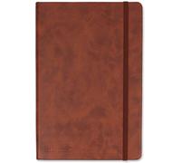 Silvine Executive Soft Feel Notebook Ruled With Marker Ribbon 160Pp 90Gsm A5 Tan Ref 197Tn
