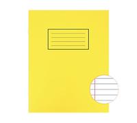 Silvine Exercise Book 229 mm x 178 mm Ruled Side Bound Manila Soft Cover Yellow 80 Pages 40 Sheets Pack of 10