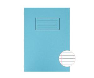 Silvine Exercise Book A4 Ruled Side Bound Manila Soft Cover Blue 80 Pages 40 Sheets Pack of 10