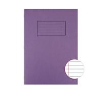 Silvine Exercise Book A4 Ruled with Margin Purple (10 Pack) EX111