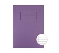 Silvine Exercise Book A4 Ruled with Margin Purple (10 Pack) EX111