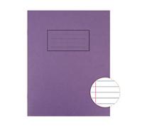 Silvine Exercise Book A5 Ruled Side Bound Manila Soft Cover Purple 80 Pages 40 Sheets Pack of 10