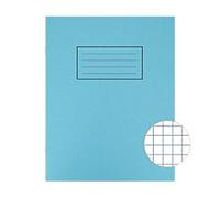 Silvine Exercise Book A5 Squared Side Bound Manila Soft Cover Blue 80 Pages 40 Sheets Pack of 10
