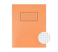 Silvine Exercise Book A5 Squared Side Bound Manila Soft Cover Orange 80 Pages 40 Sheets Pack of 10