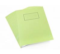 Silvine Exercise Book 229 x 178mm Ruled with Margin Green (10 Pack)