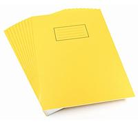 Silvine Exercise Book Ruled with Margin A4 Yellow (Pack of 10)