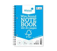 Silvine Notebook Wirebound FSC Paper Feint Ruled 160pp