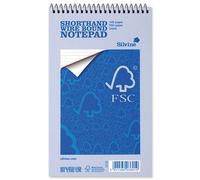 Silvine FSC160 - FSC Spiral Bound Shorthand Notebook Feint (Pack 10)