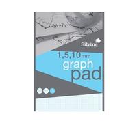 Silvine Graph Pad 1/5/10mm 50 Sheets A4 A4GP1510