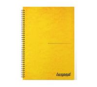 Silvine Luxpad A4 Memory Aid Yellow Paper Notebook - Lined (120 Pages)