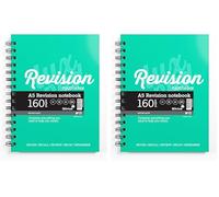 Silvine Luxpad A5 Wirebound Study Notebook - Lined (160 Pages) With Handy Revision Guide (Pack of 2)