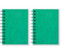 Silvine Luxpad A6 Twin Wire Hardback Notebook. 200 Feint Ruled Pages and Durable Pressboard Covers. Ref SPA6 (Pack of 2)