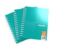 Silvine Luxpad Metallic A5 FSC Wirebound Notebook - Lined (200 Pages) Pack of 3