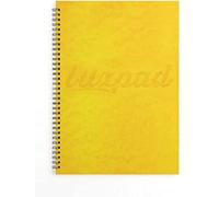 Silvine Luxpad Pressboard Notebook Twinwire, A4, Yellow, Pack of 5